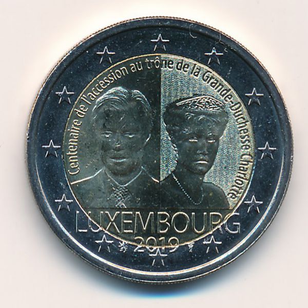Люксембург, 2 евро (2019 г.)