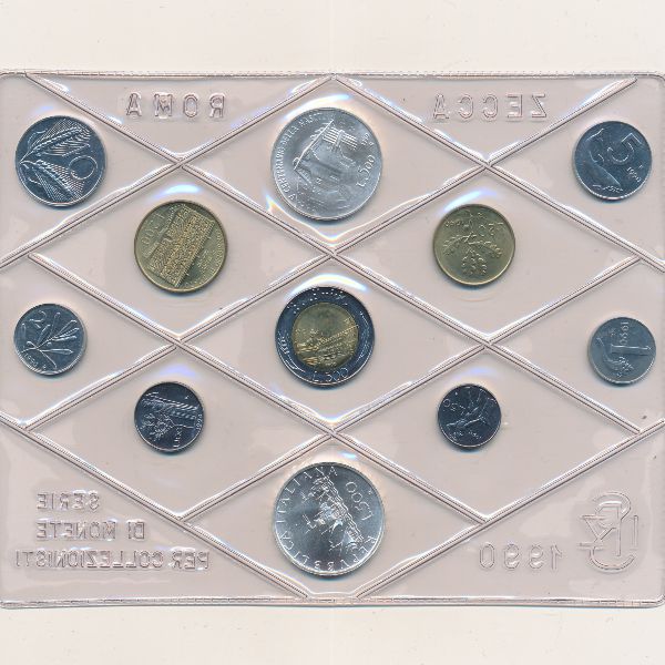 Италия, Набор монет (1990 г.)