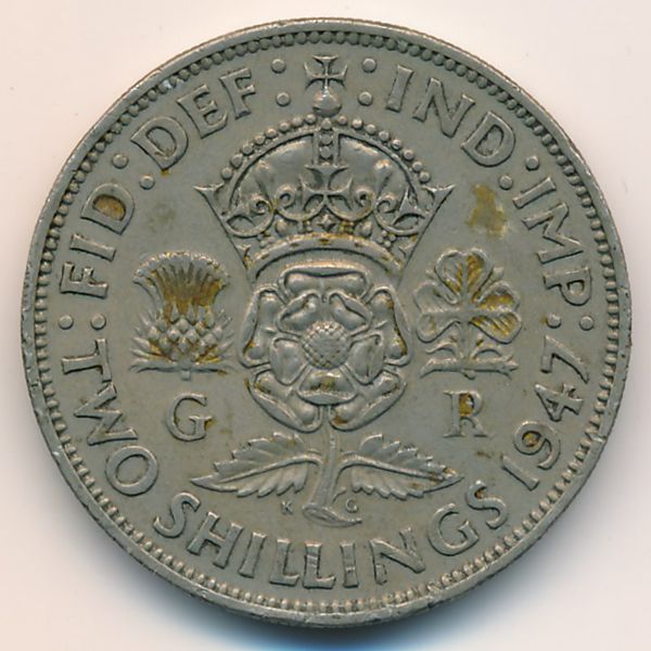 Великобритания, 2 шиллинга (1947 г.)