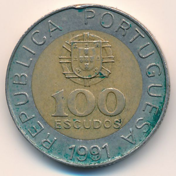Португалия, 100 эскудо (1991 г.)