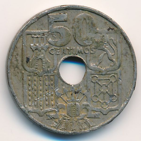 Испания, 50 сентимо (1949 г.)