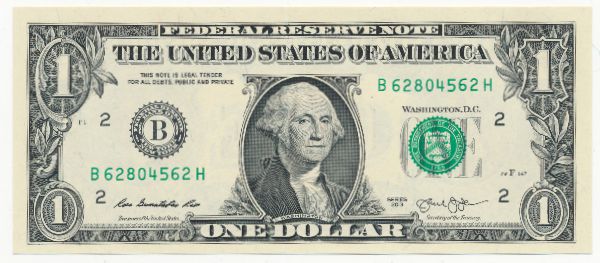 США, 1 доллар (2013 г.)