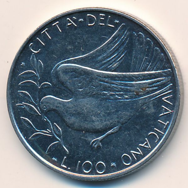 Ватикан, 100 лир (1974 г.)