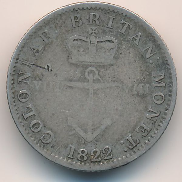 Британская Вест-Индия, 1/8 доллара (1822 г.)