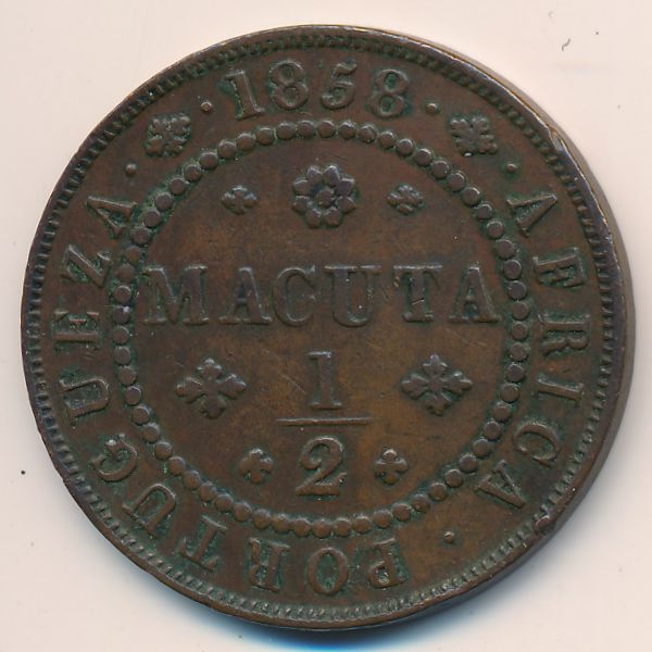 Ангола, 1/2 макуты (1858 г.)