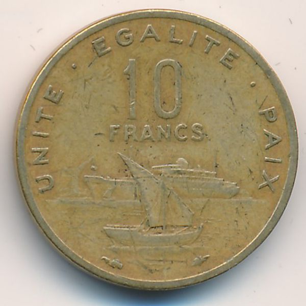 Джибути, 10 франков (1977 г.)
