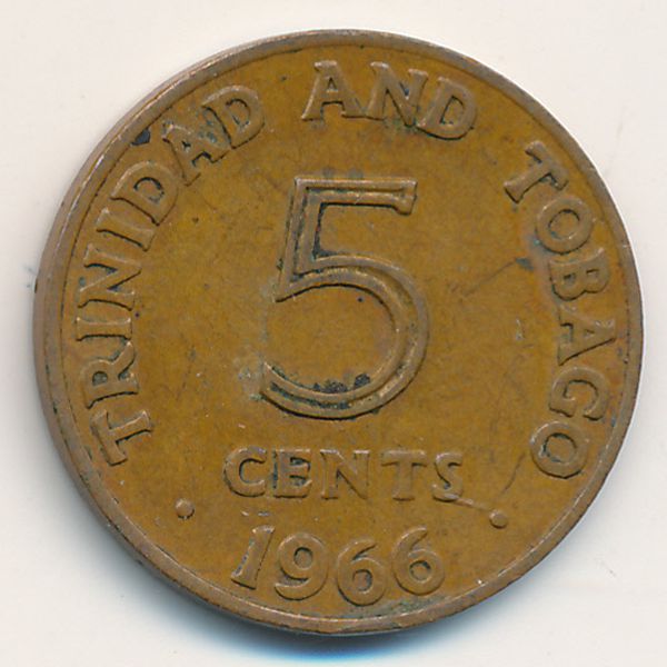 Тринидад и Тобаго, 5 центов (1966 г.)