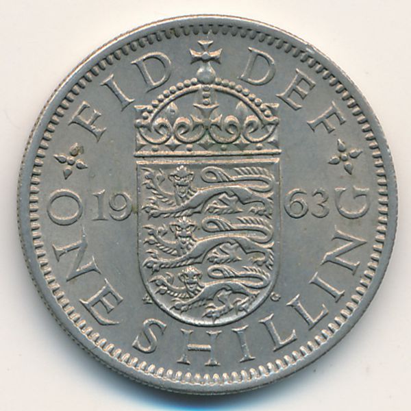 Великобритания, 1 шиллинг (1963 г.)