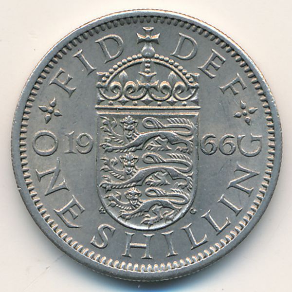 Великобритания, 1 шиллинг (1966 г.)