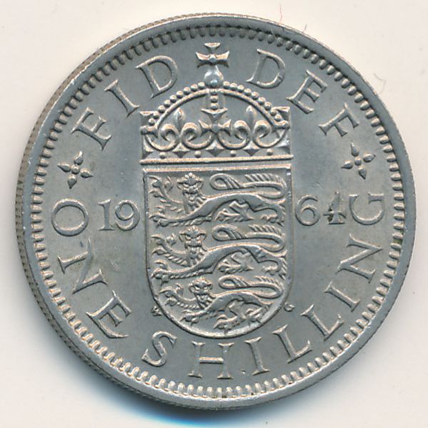 Великобритания, 1 шиллинг (1964 г.)