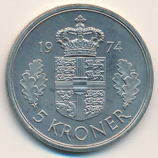 Дания, 5 крон (1974 г.)
