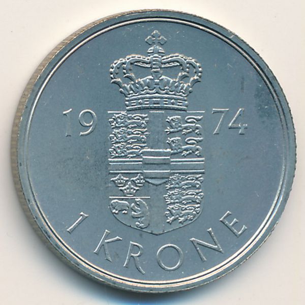 Дания, 1 крона (1974 г.)
