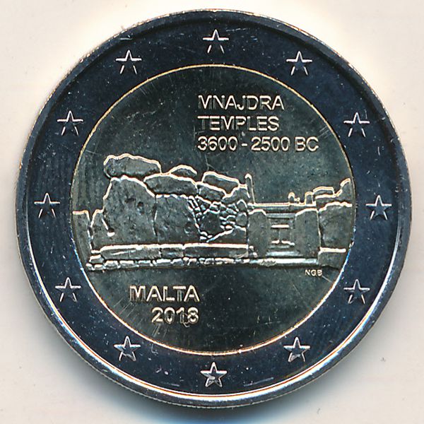 Мальта, 2 евро (2018 г.)