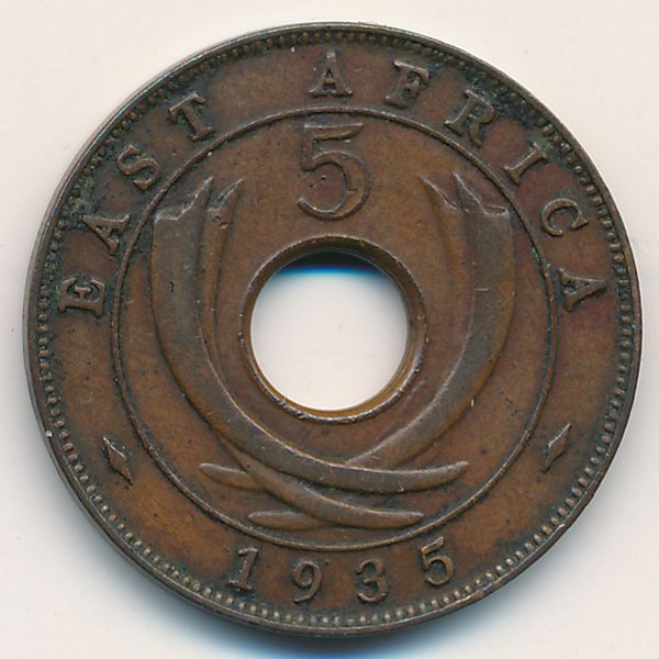 Восточная Африка, 5 центов (1935 г.)