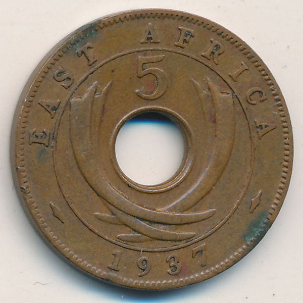 Восточная Африка, 5 центов (1937 г.)