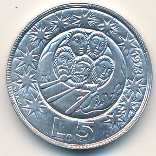 Сан-Марино, 5 лир (1973 г.)