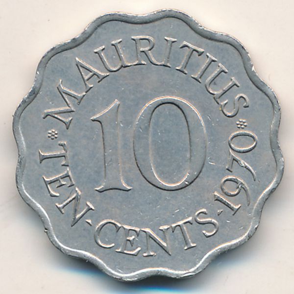 Маврикий, 10 центов (1970 г.)