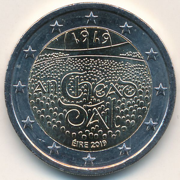 Ирландия, 2 евро (2019 г.)