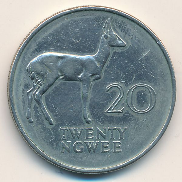 Замбия, 20 нгве (1972 г.)