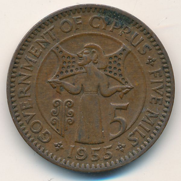 Кипр, 5 мил (1955 г.)