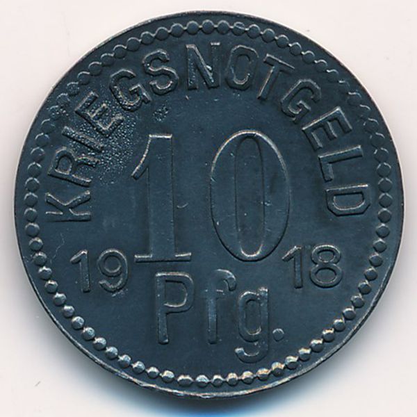 Апольда., 10 пфеннигов (1918 г.)