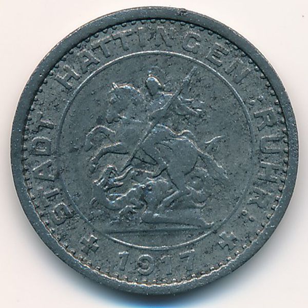 Хаттинген., 10 пфеннигов (1917 г.)