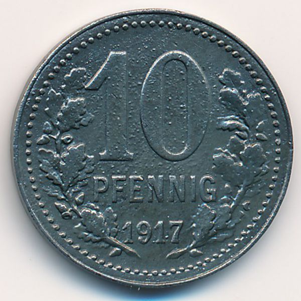 Изерлон., 10 пфеннигов (1917 г.)
