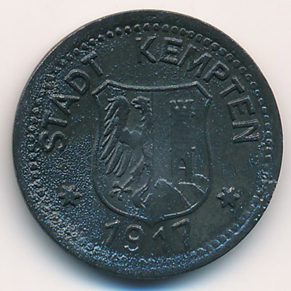 Кемптен., 10 пфеннигов (1917 г.)