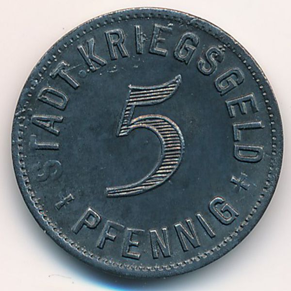 Кирхгайм-унтер-Тек., 5 пфеннигов (1917 г.)