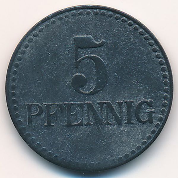 Леннеп., 5 пфеннигов (1917 г.)