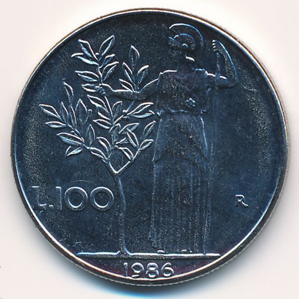 Италия, 100 лир (1986 г.)