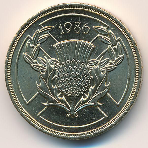 Великобритания, 2 фунта (1986 г.)