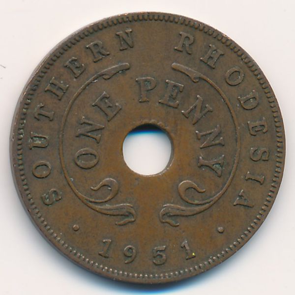 Южная Родезия, 1 пенни (1951 г.)