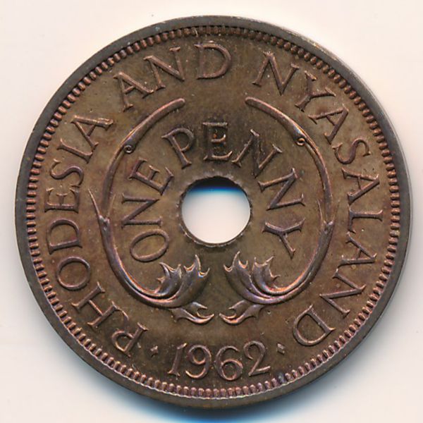 Родезия и Ньясаленд, 1 пенни (1962 г.)