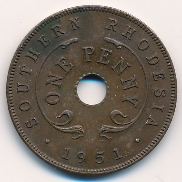 Южная Родезия, 1 пенни (1951 г.)