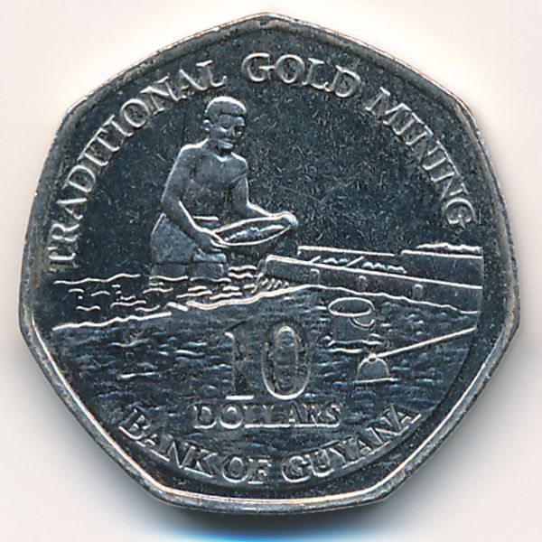 Гайана, 10 долларов (2011 г.)