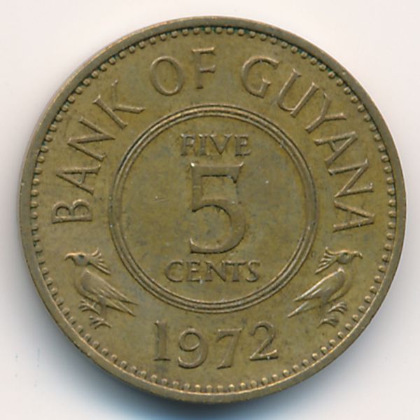 Гайана, 5 центов (1972 г.)