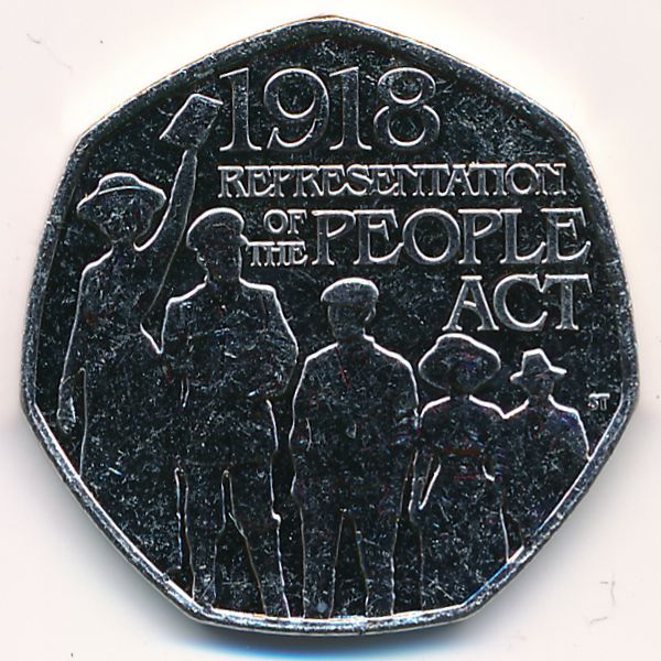Великобритания, 50 пенсов (2018 г.)