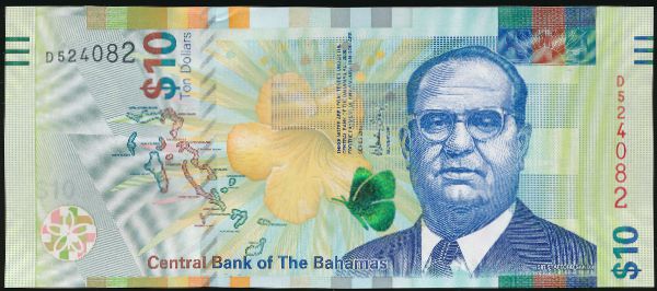 Багамские острова, 10 долларов (2016 г.)