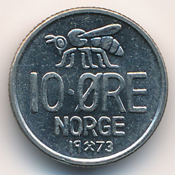 Норвегия, 10 эре (1973 г.)