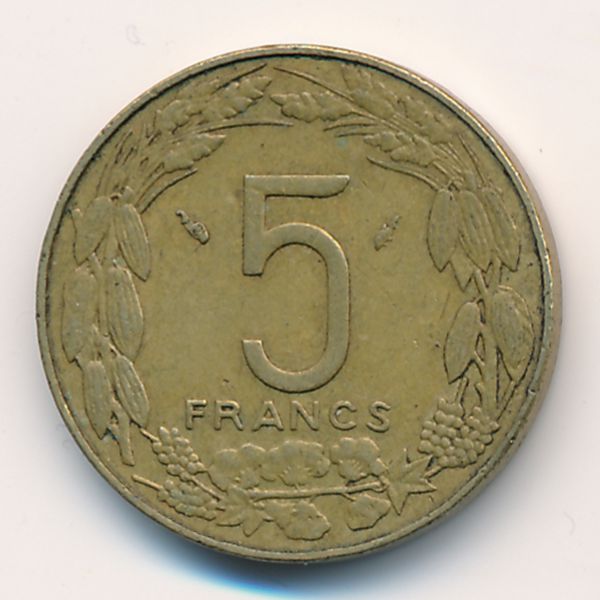 Центральная Африка, 5 франков (1984 г.)