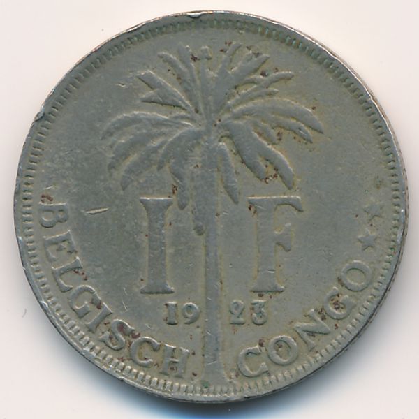 Бельгийское Конго, 1 франк (1923 г.)