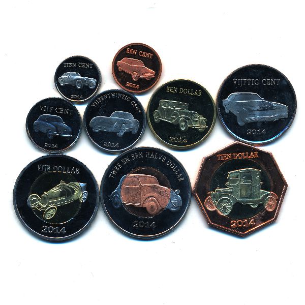 Остров Саба., Набор монет (2014 г.)