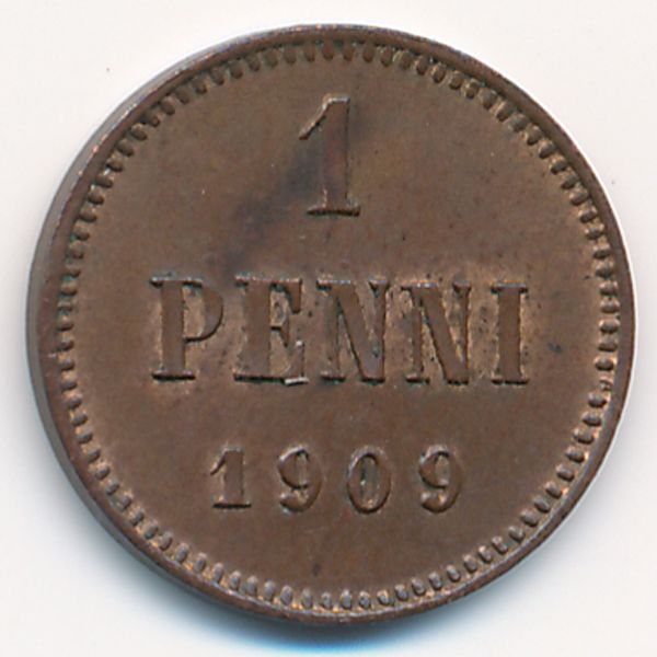 Финляндия, 1 пенни (1909 г.)