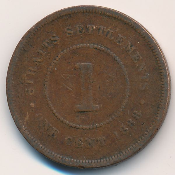 Стрейтс-Сетлментс, 1 цент (1888 г.)