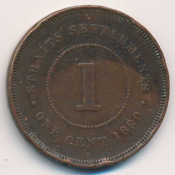 Стрейтс-Сетлментс, 1 цент (1890 г.)