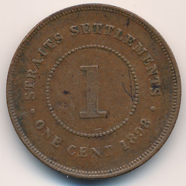 Стрейтс-Сетлментс, 1 цент (1898 г.)