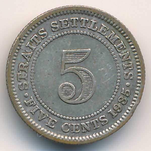 Стрейтс-Сетлментс, 5 центов (1935 г.)