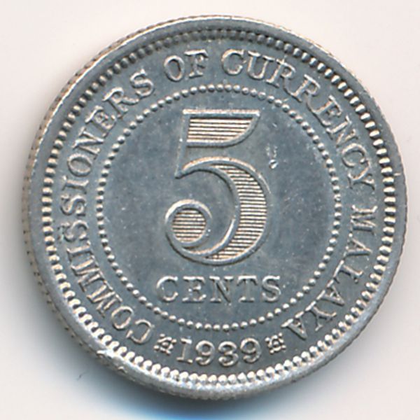 Малайя, 5 центов (1939 г.)