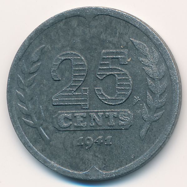Нидерланды, 25 центов (1941 г.)